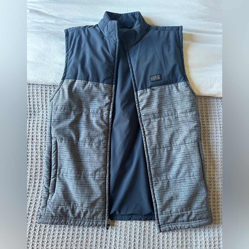 Travis Mathew Blue and Gray Golf Vest